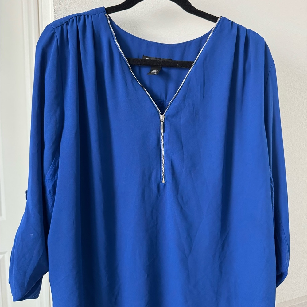 INC International Concepts Royal Blue Blouse